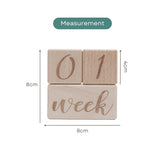Milestone Blocks Set of 3 | Wooden | Brown